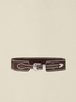 Western belt in genuine leather image number 0