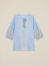 Cotton blouse with embroidery image number 3