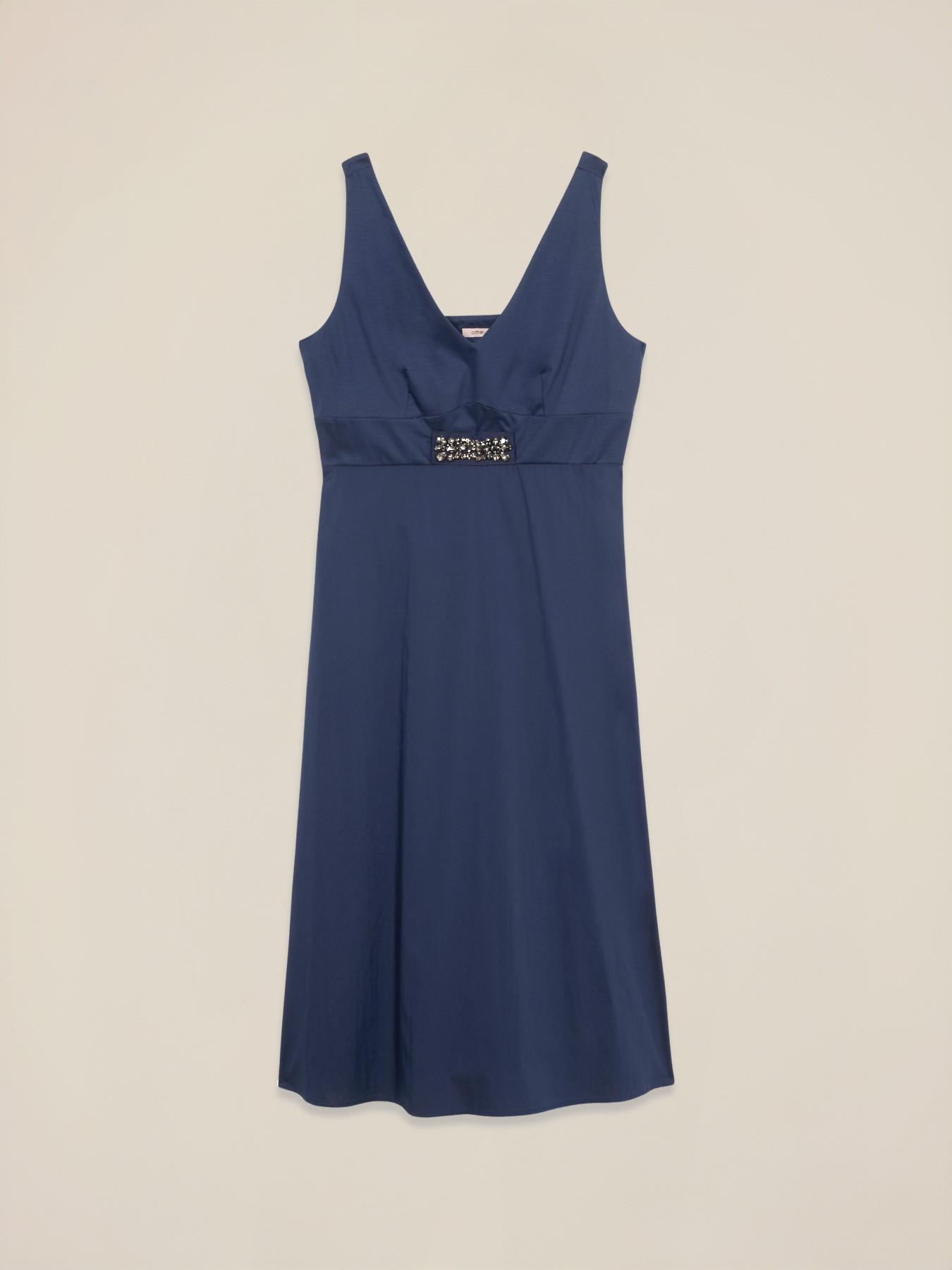 Poplin dress with jewel patch image number 4