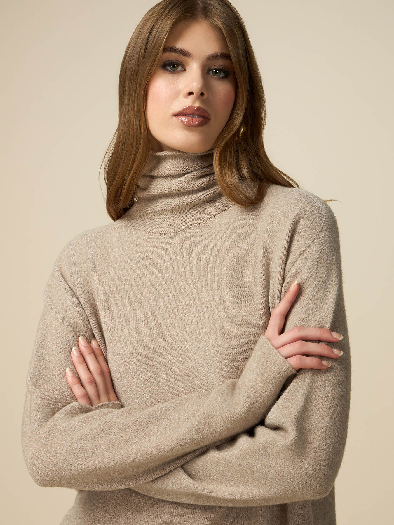 Pull &agrave; col roul&eacute; oversize image number 2