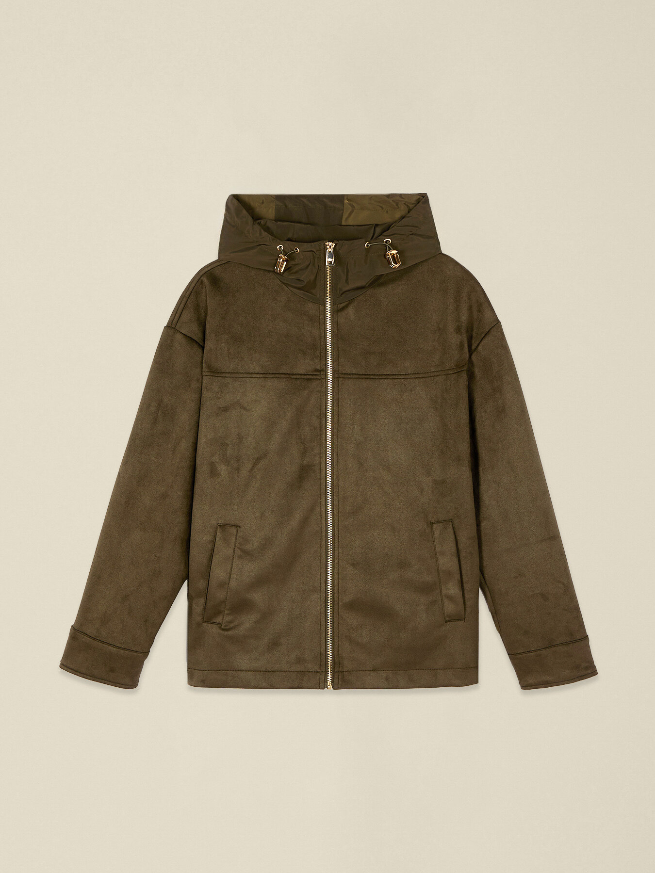 Hooded zip-up jacket image number 3
