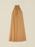 Long poplin dress with jewel detail image number 3