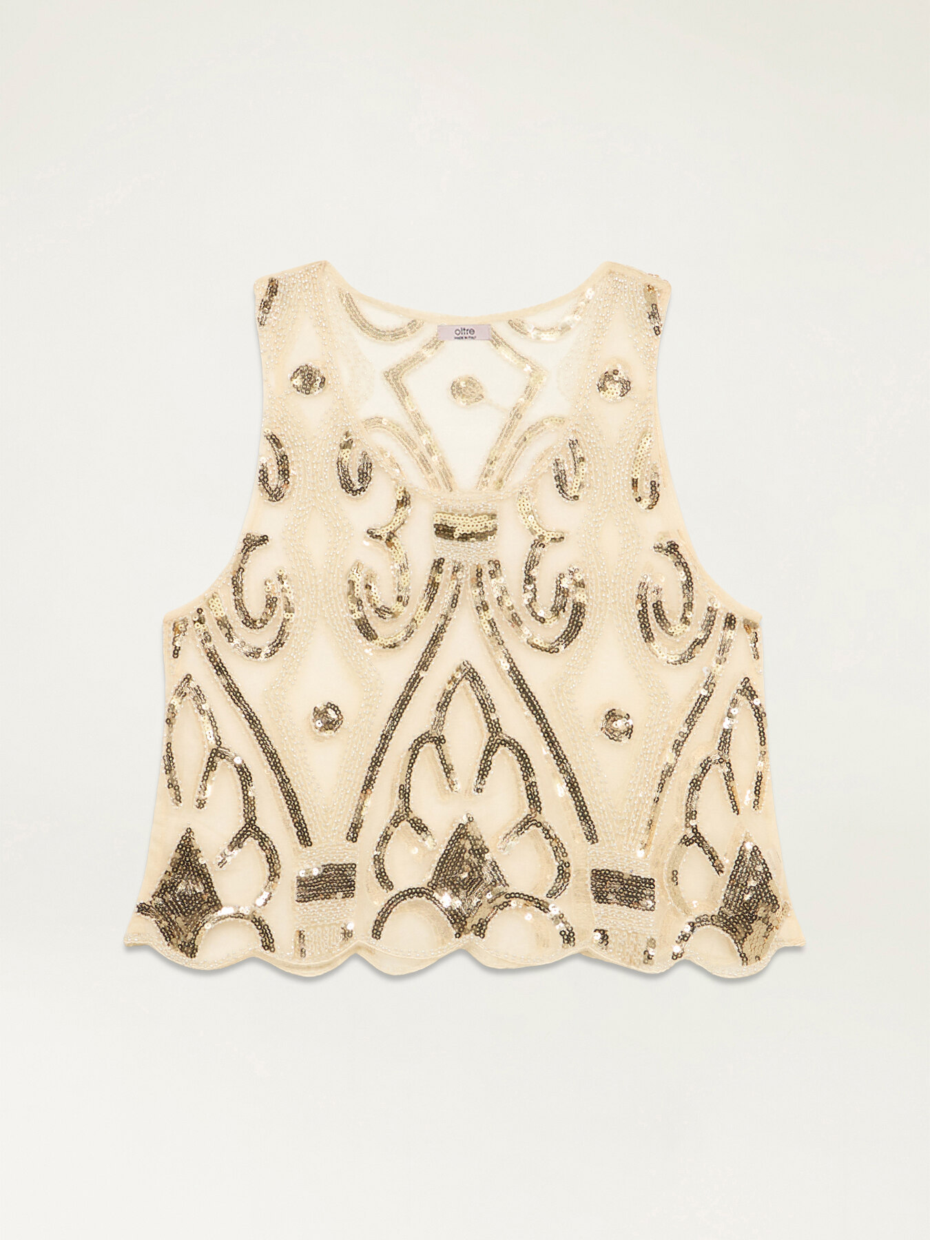 Top de tul bordado image number 3