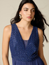 Lurex dress with embroidered bodice image number 2