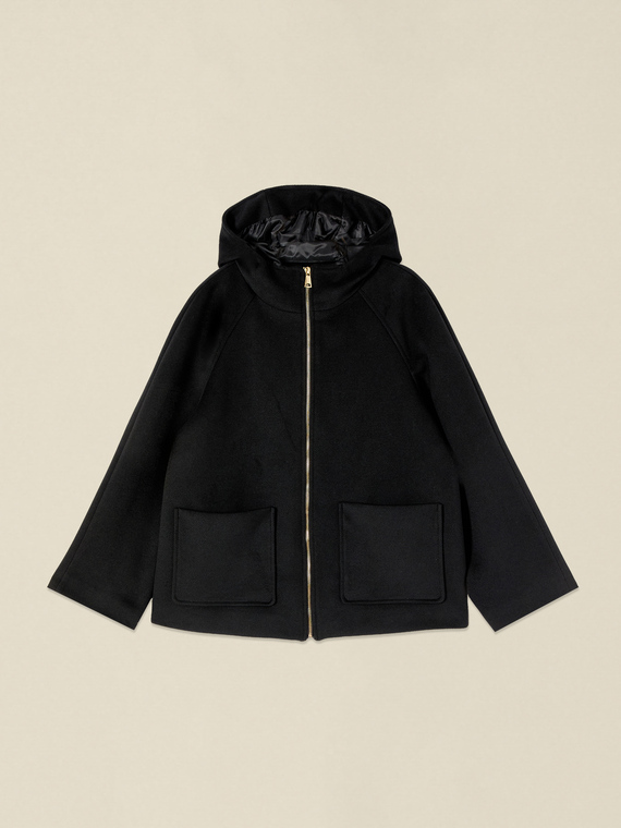 Caban &agrave; capuche et zip