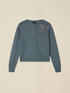 Cardigan aus Viskose-Mischgewebe mit Kristallen image number 3