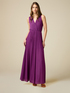Long lurex pleated dress image number 0