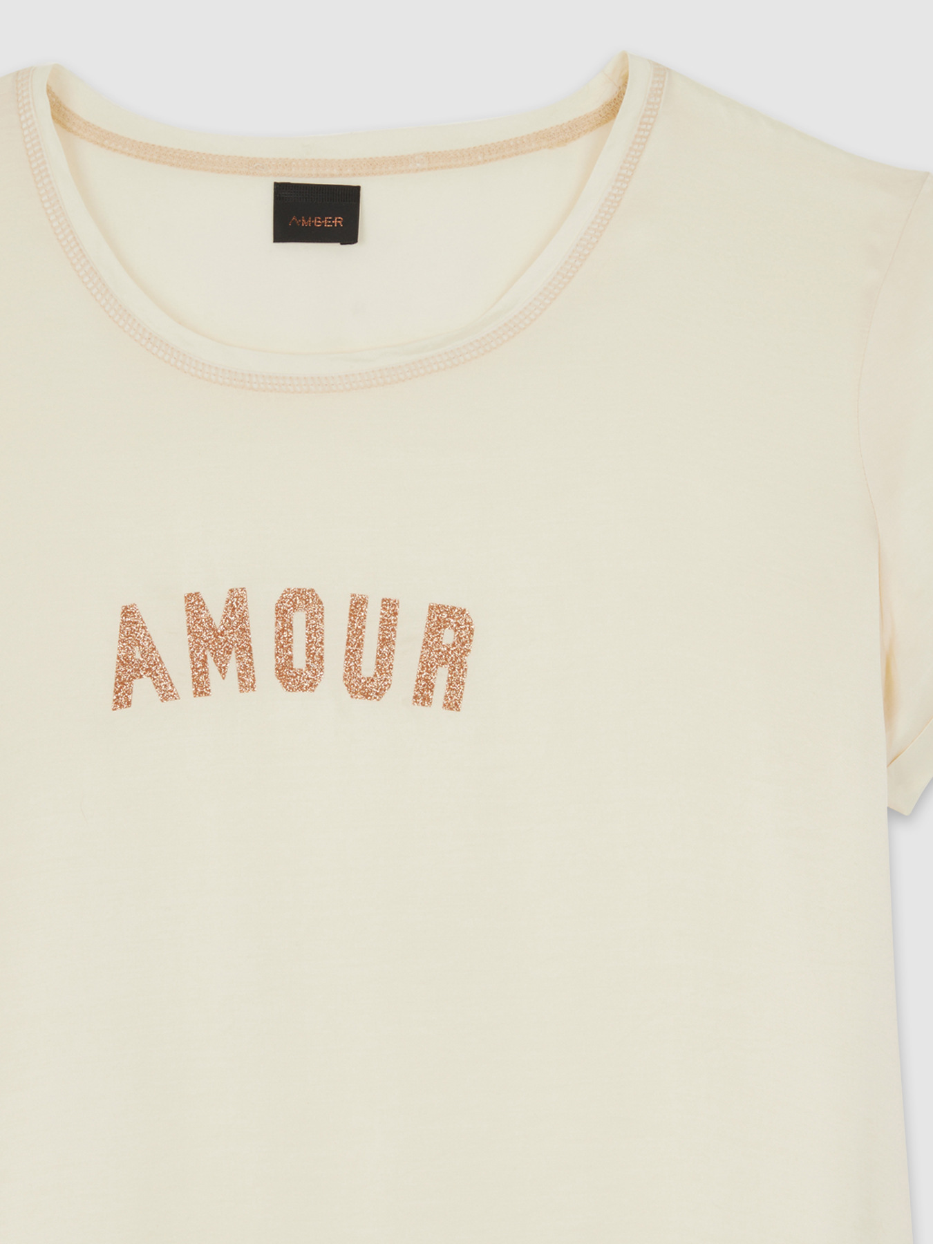 Viscose T-shirt with lettering image number 5