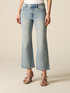 Jeans cropped flare con cristales image number 3