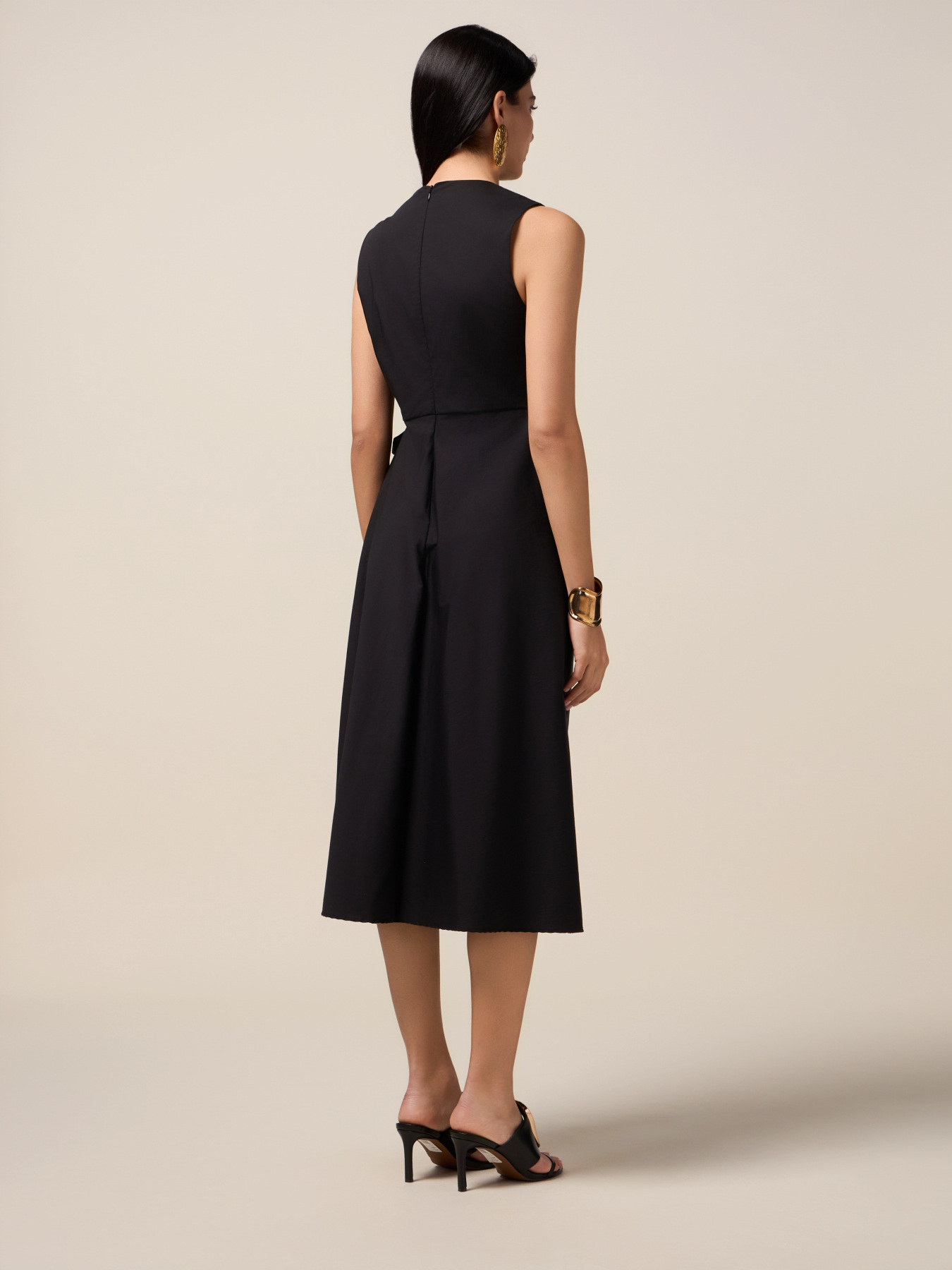 Rochie midi cu fundă laterală image number 1