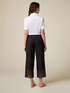 Cropped trousers with macramé inserts image number 1