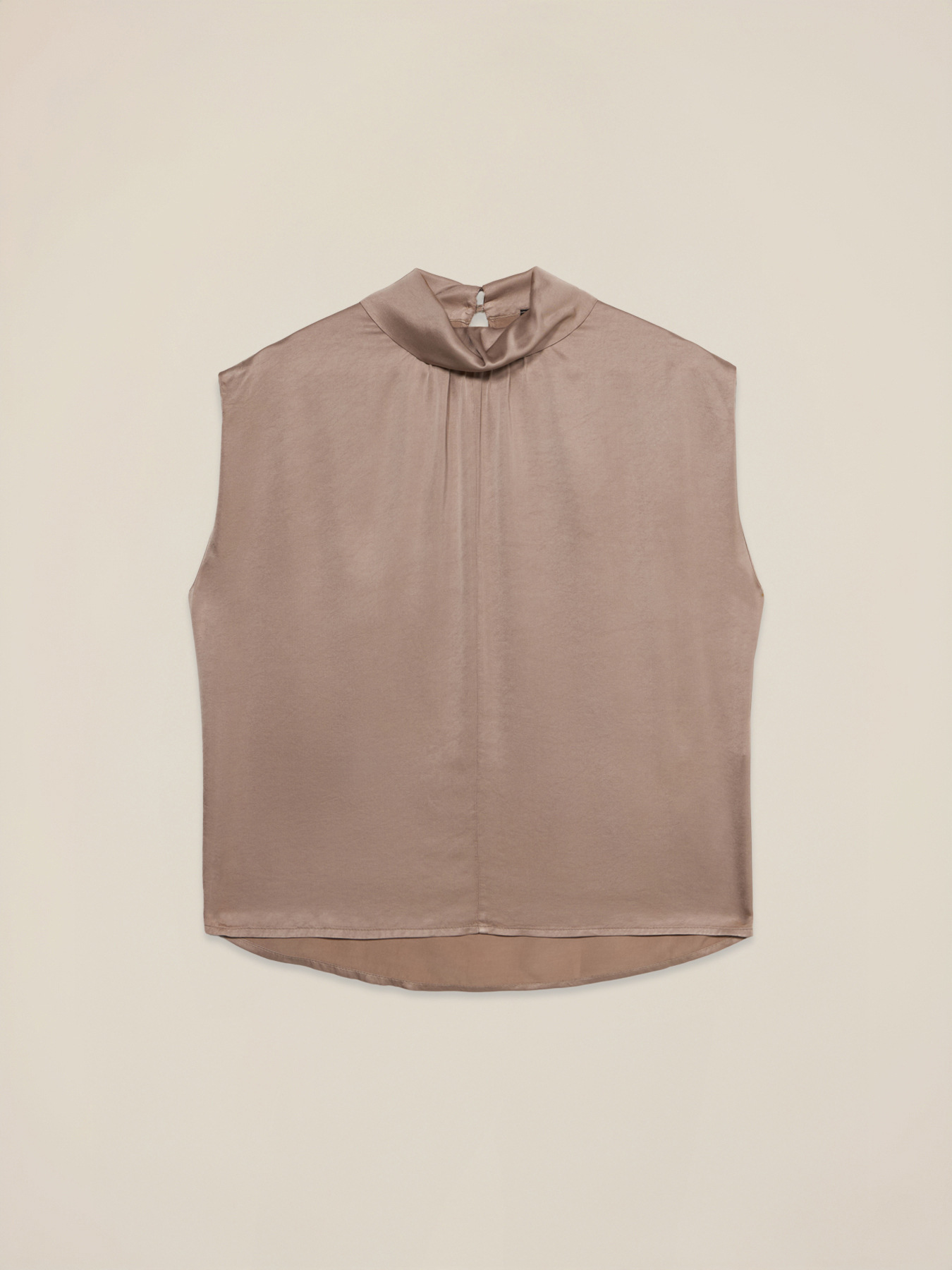 Satin blouse with draped collar image number 3