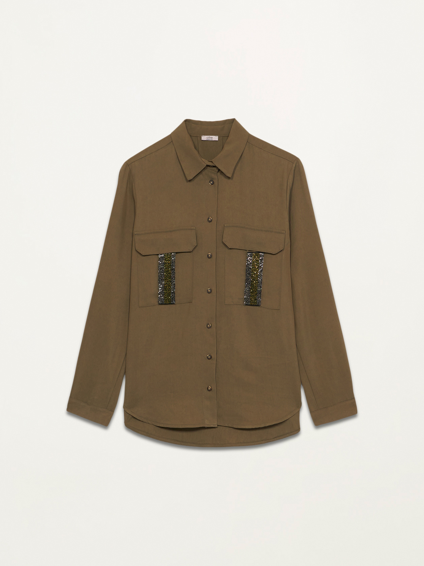 Camicia con tasche e ricamo image number 3