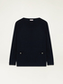 Cashmere blend sweater with jewel buttons image number 3