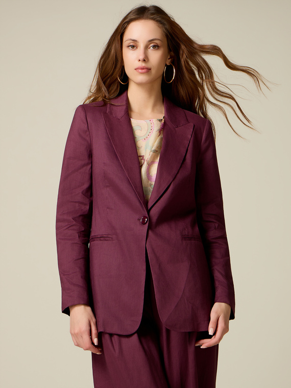 Linen blend jacket