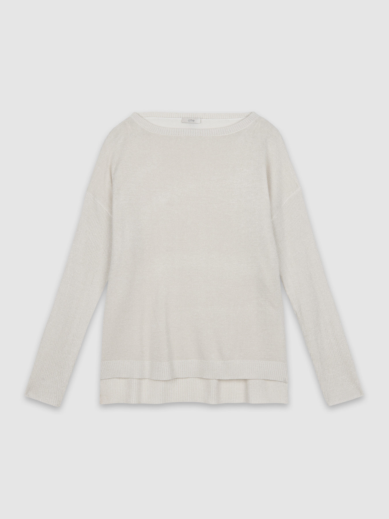 Pull lurex col bateau image number 3