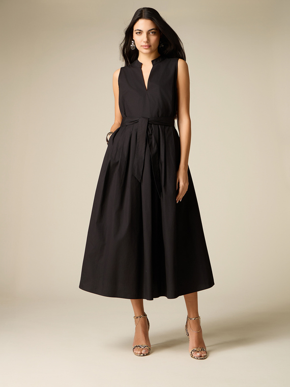 Flare dress in cotton poplin