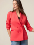 Double-breasted blazer in crepe fabric image number 3