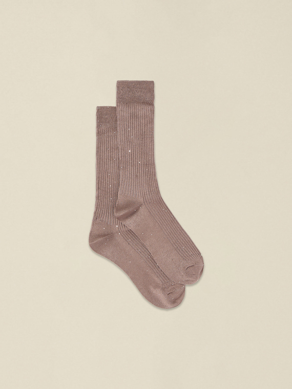 Socks with micro sequins