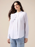 Camicia in popeline con applicazione floreale image number 0
