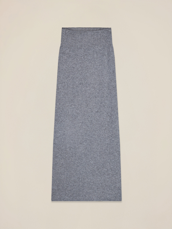 Pencil skirt in viscose-blend knit