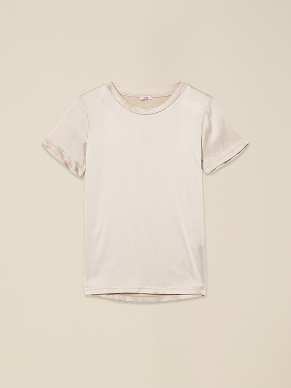 Viscose blend satin blouse