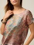Patterned satin blouse image number 2