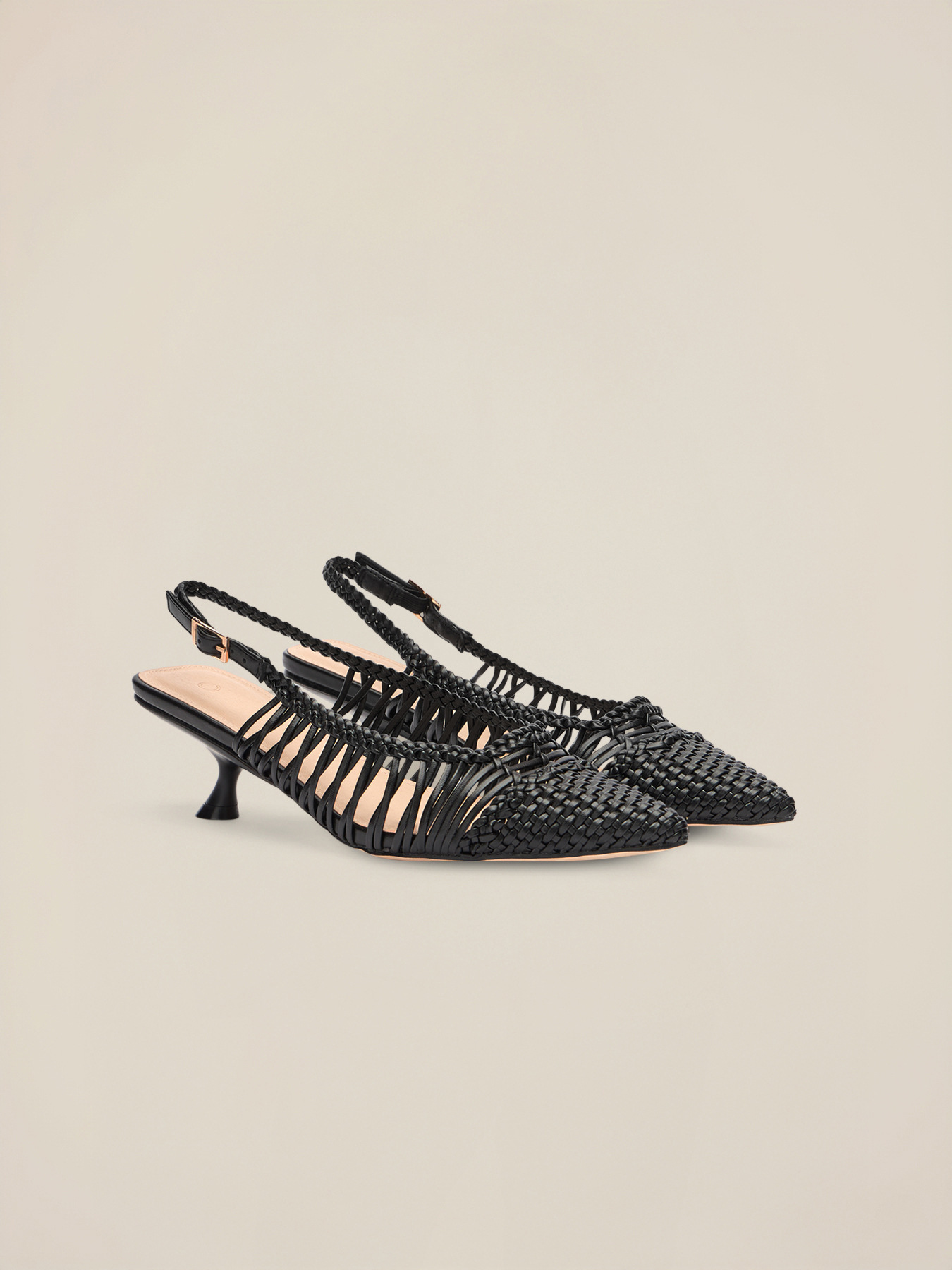 Escarpins slingback en r&eacute;sille image number 1