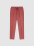 Pantalones joggers con mezcla de lino image number 3
