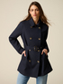 Double-breasted midi trench coat image number 0