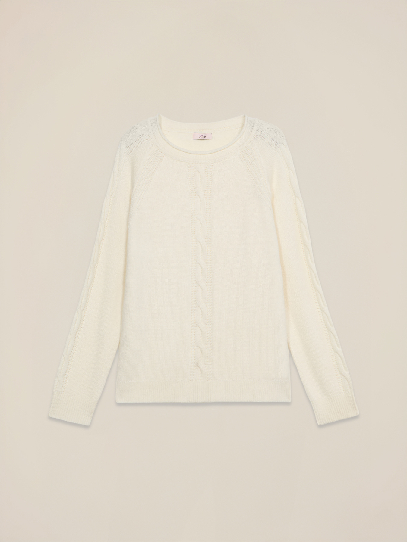 Long-sleeved cashmere blend sweater image number 3