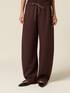 Soft touch joggers with lace patch image number 3