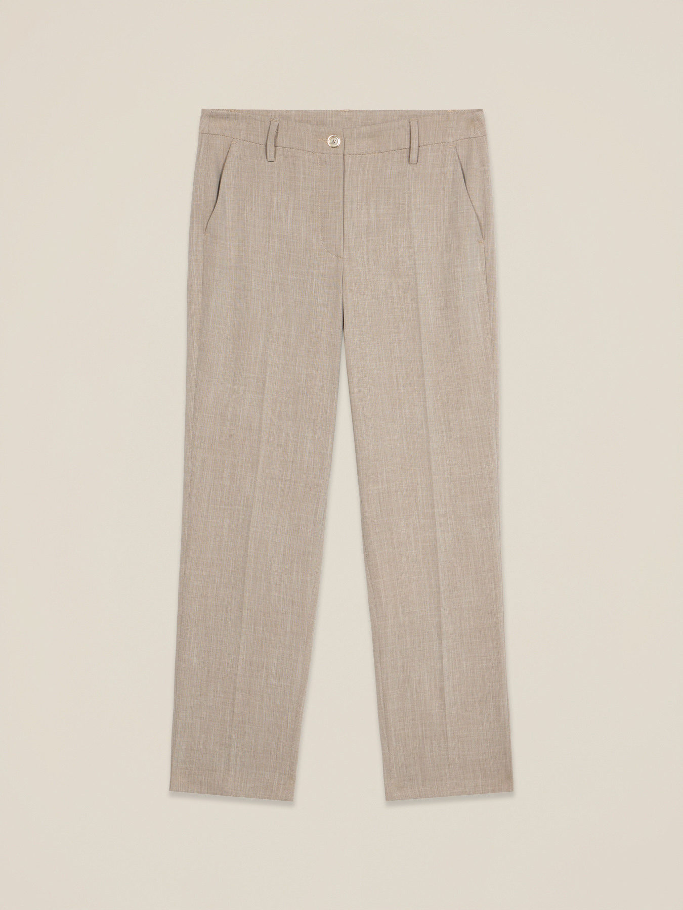 Pantalones pitillo de tejido fluido image number 4