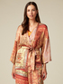 Kimono aus gemustertem Satin image number 0