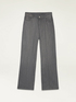 Grey tencel wide-leg jeans image number 4
