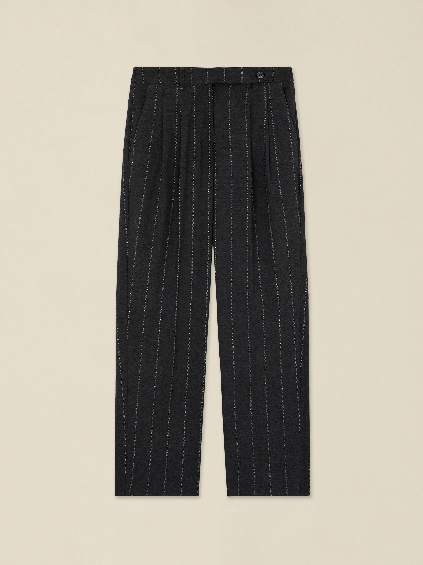 Karottenhose aus Nadelstreifenflanell image number 0