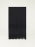 Silk blend scarf with lace image number 1