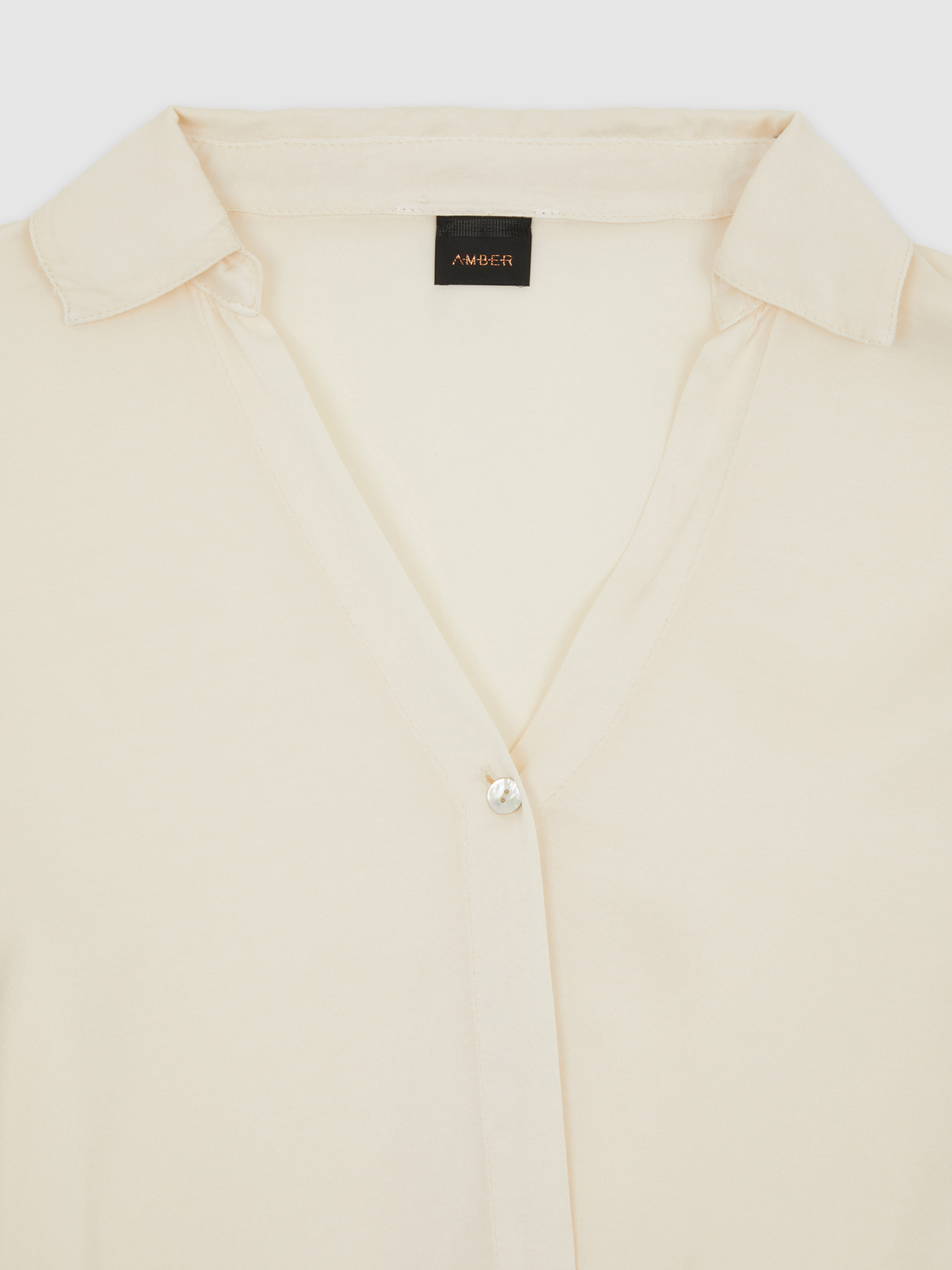 Camicia asimmetrica in raso image number 5