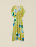 Langes Kleid aus Seidenmischung mit Muster image number 3