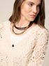 Openwork knit cardigan image number 2