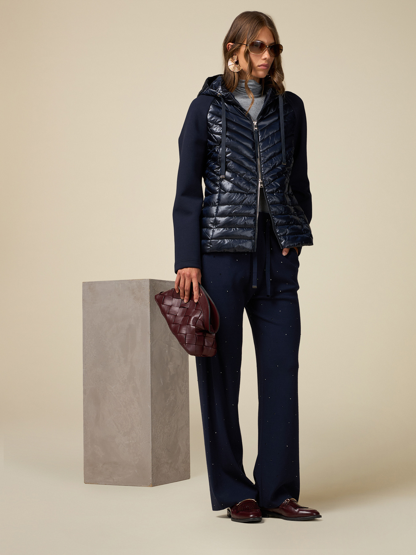 Lightweight combined down jacket image number 0