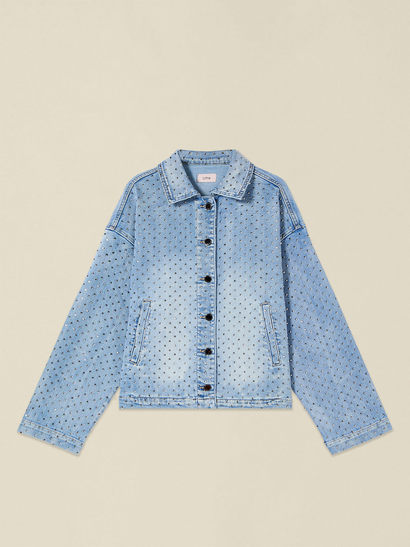 Denim jacket with crystals image number 3