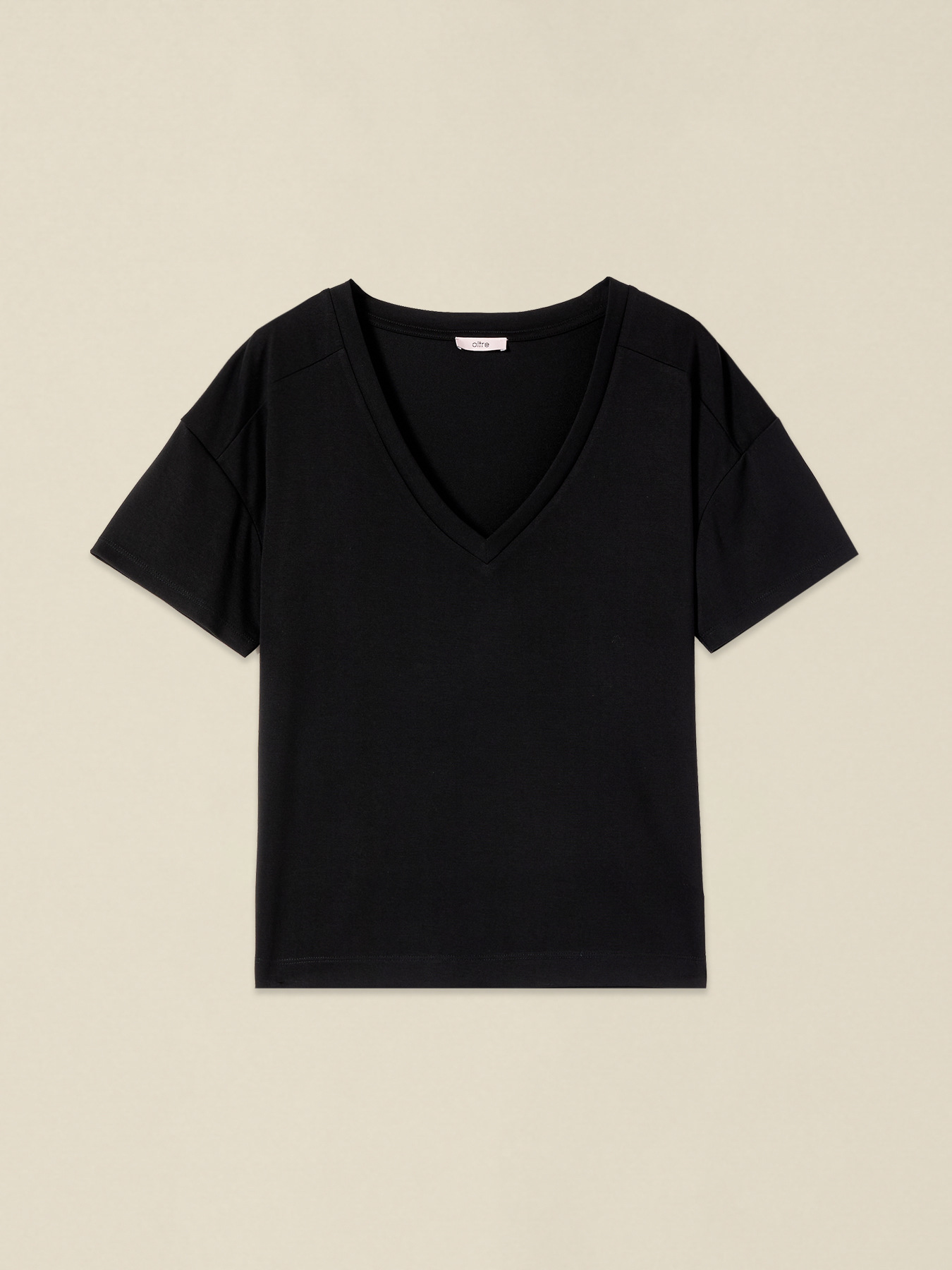 Modal blend V-neck T-shirt image number 3