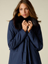 Straight nylon down jacket with trimmed collar image number 2