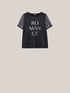 T-Shirt mit Aufdruck und Spitze image number 4