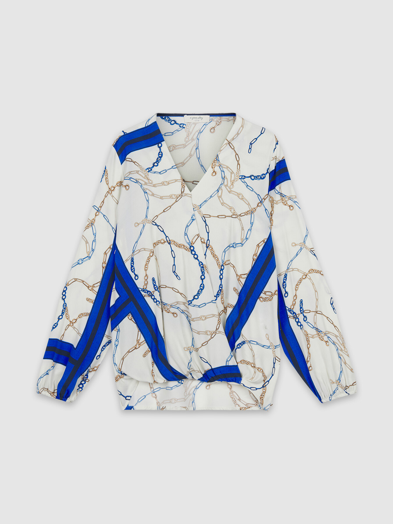 Blouse with foulard pattern image number 3