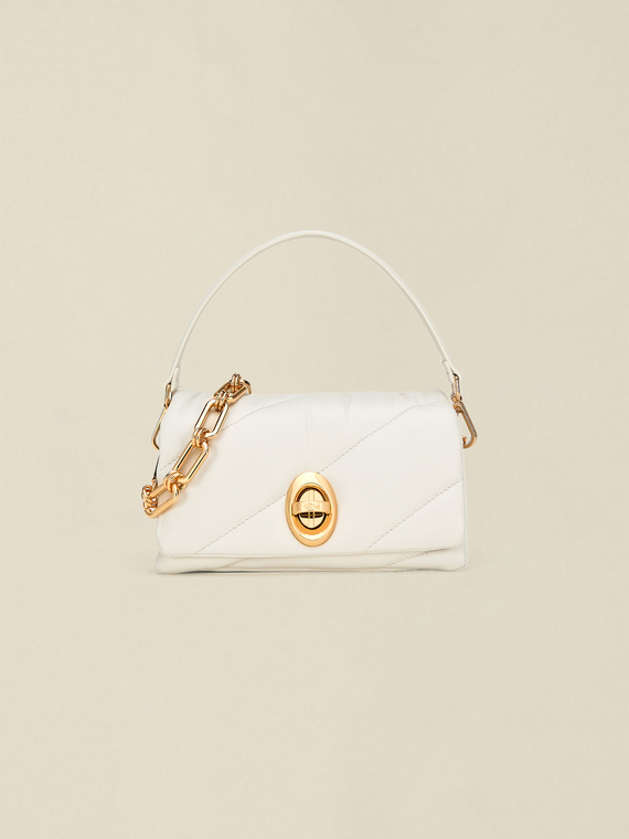 Mini bag in quilted genuine leather