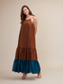 Colour-Block-Kleid aus Musselin image number 0