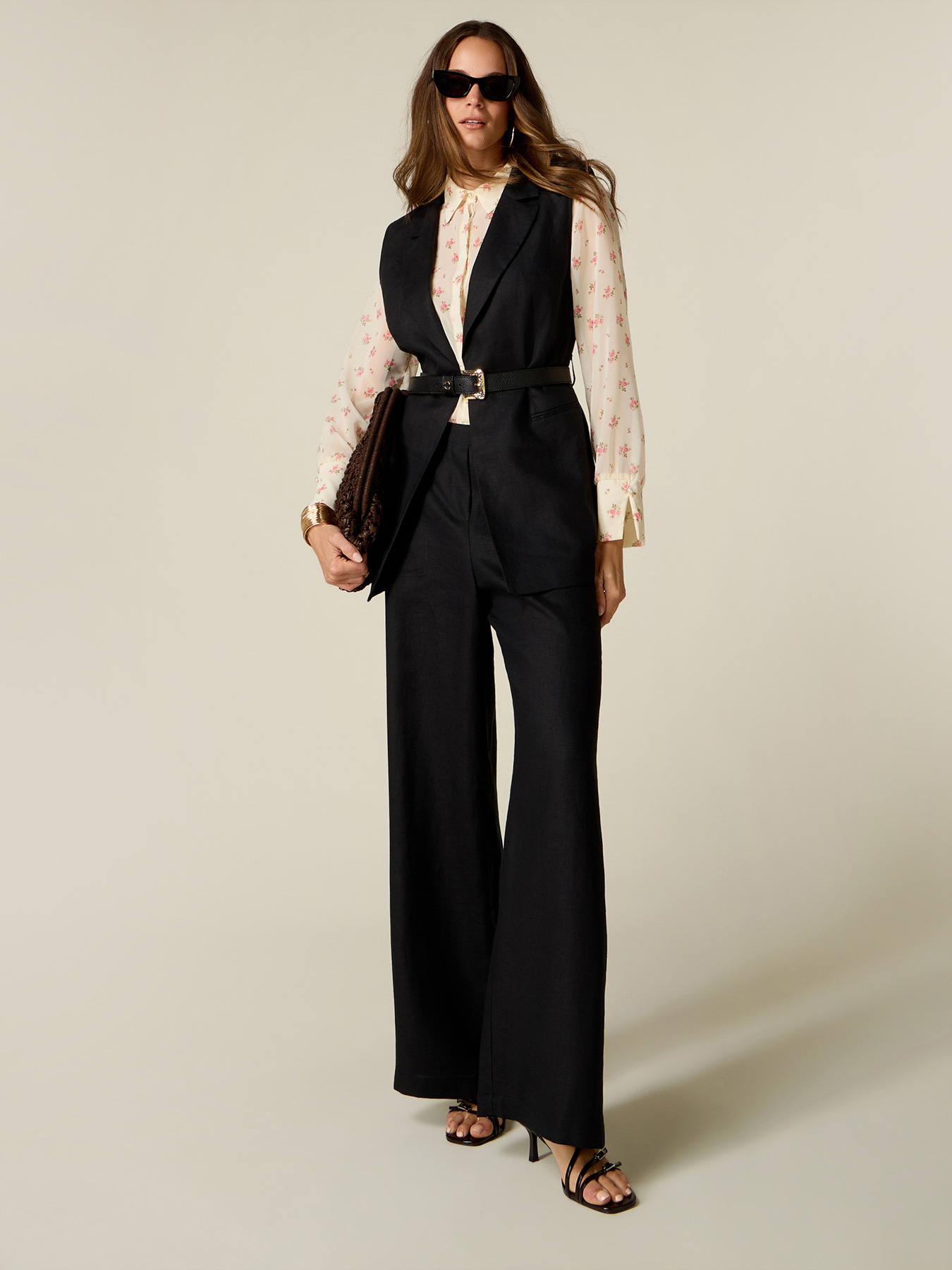 Linen palazzo pants image number 0