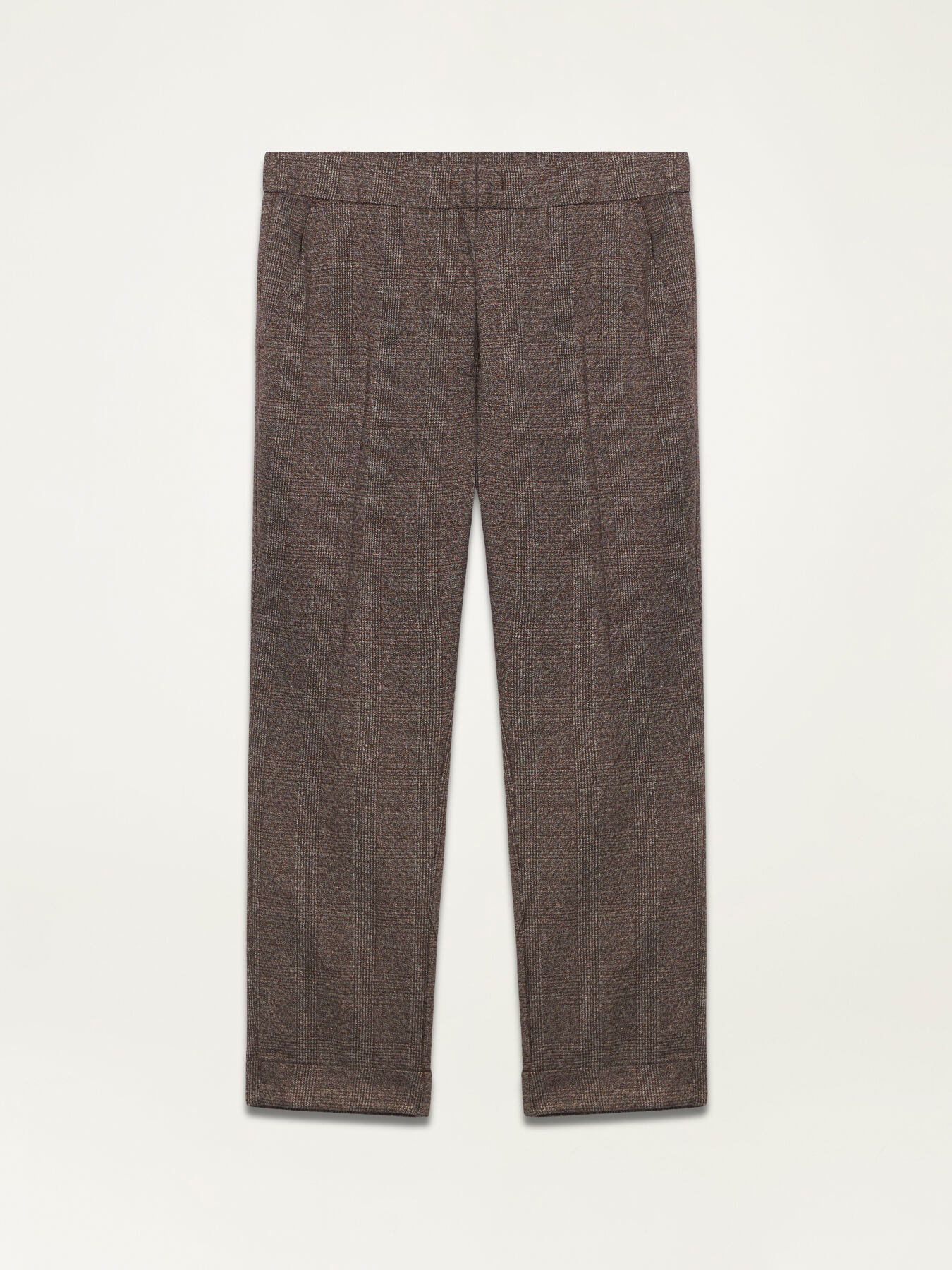 Pantalones pitillo de cuadros en franela image number 1